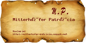 Mitterhöfer Patrícia névjegykártya